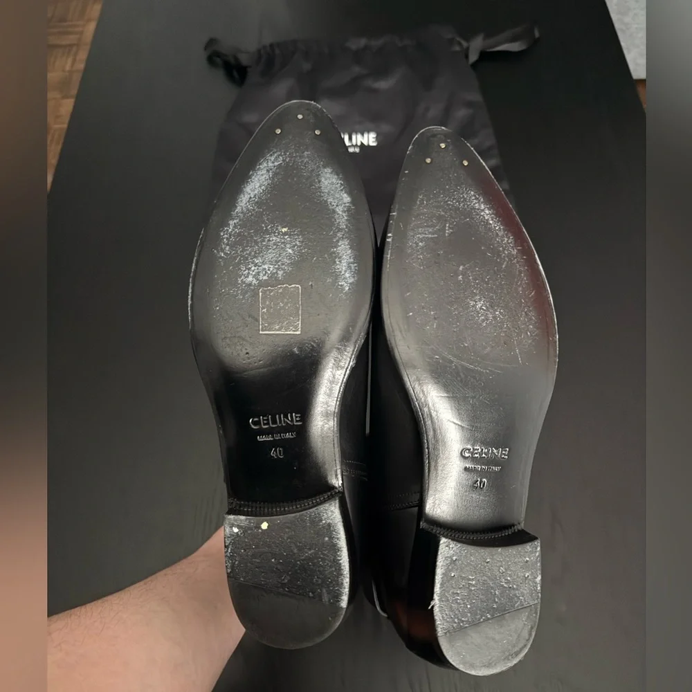 Celine Drugstore Jodhpur Black Leather Boots - Picture 7 of 9